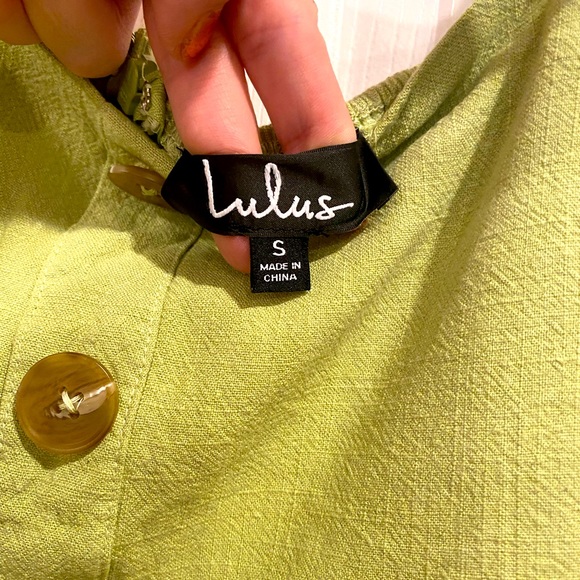 Small green maxi button up dress from Lulus. - Picture 4 of 7